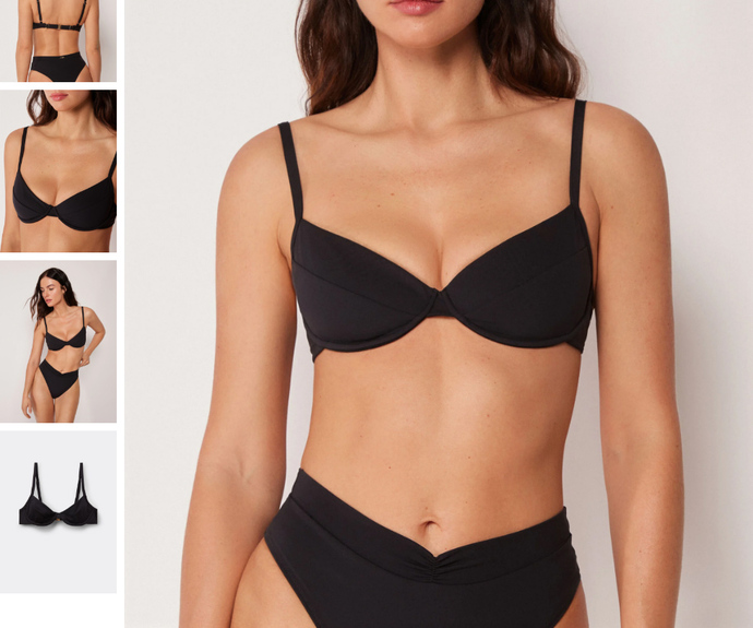 Im shopping for a black bikini or one-piece. Which one looks good?