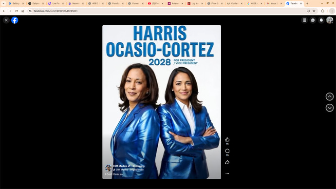 Harris & Ocasio-Cortes Team! Could they win in 2028?