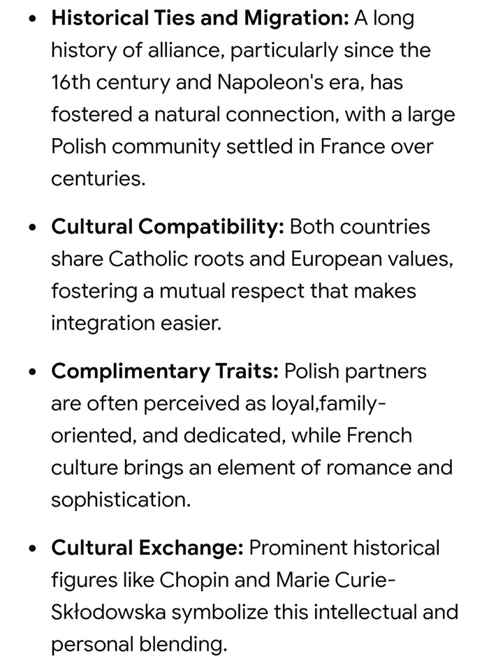 Do French and Polish make good couples?