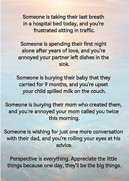 Do you genuinely appreciate the little things in life?