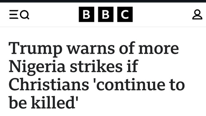 Why does only trump protest the tragic victims in nigeria?