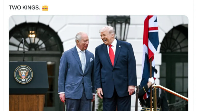 So, does this post from the White House indicate that Trump really thinks he's a king?