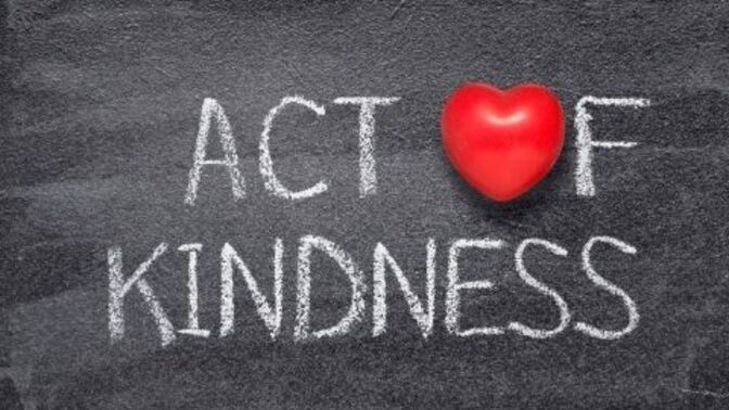 Can you share a recent act of kindness you've witnessed?