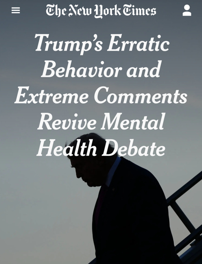 As Trumps erratic behavior and extreme comments get worse, will anyone have the courage to invoke the 25th Amendment?