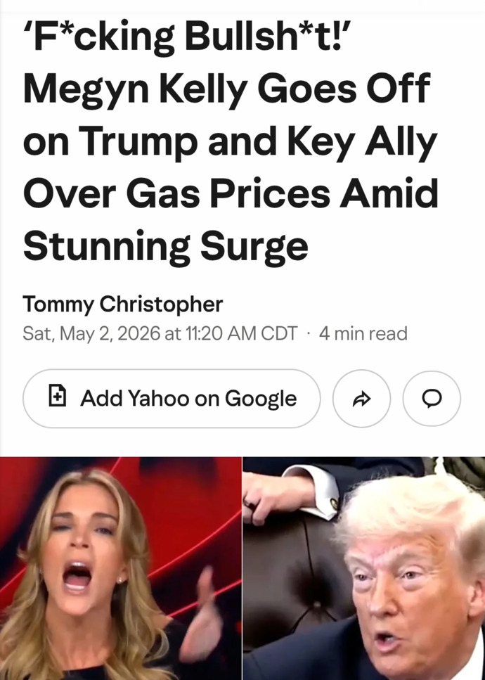 Is Megyn Kelly the only former MAGA who can see through Trumps lies about gas prices?