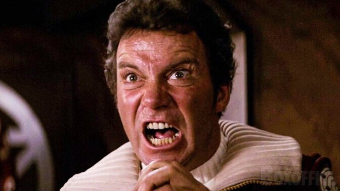 I think Captain Kirk was upset at his buddy Khan here, what do you think?