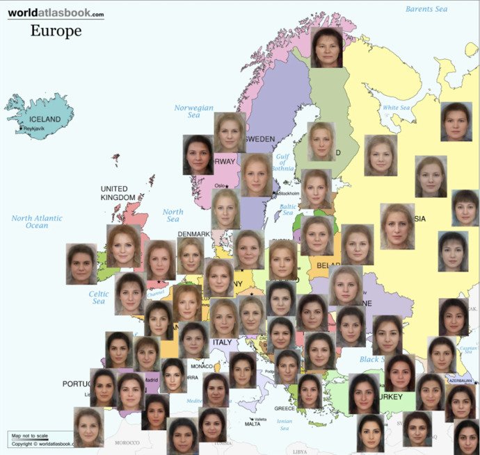 common female phenotypes among Europe