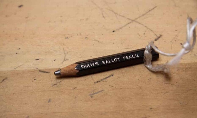 Would you use a pencil to vote?