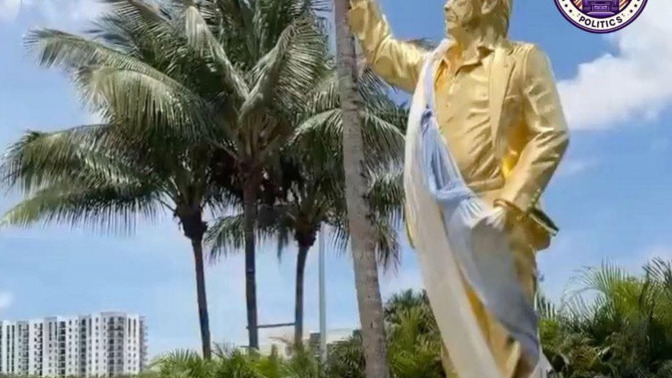 Isn't there a reference to this is in the Bible (worshipping a golden calf)... wasn't it too much when Trump depicted himself as Jesus?