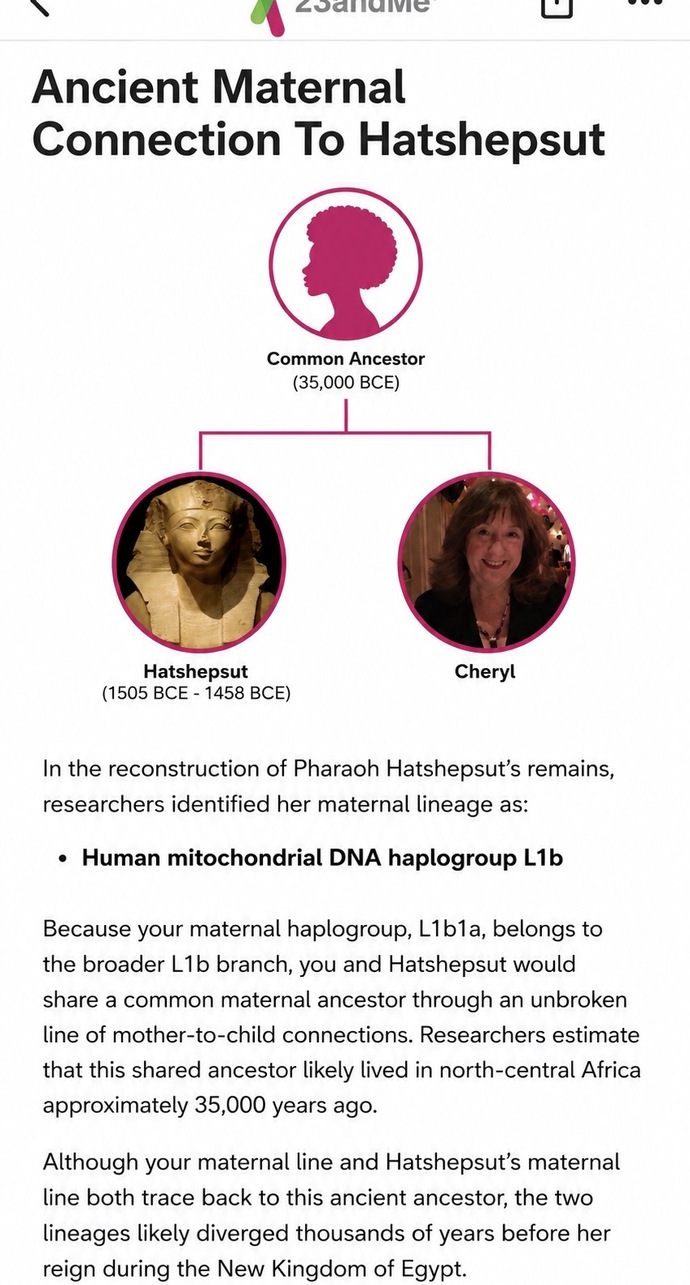 Does this DNA result mean I’m a descendant of an Egyptian queen?