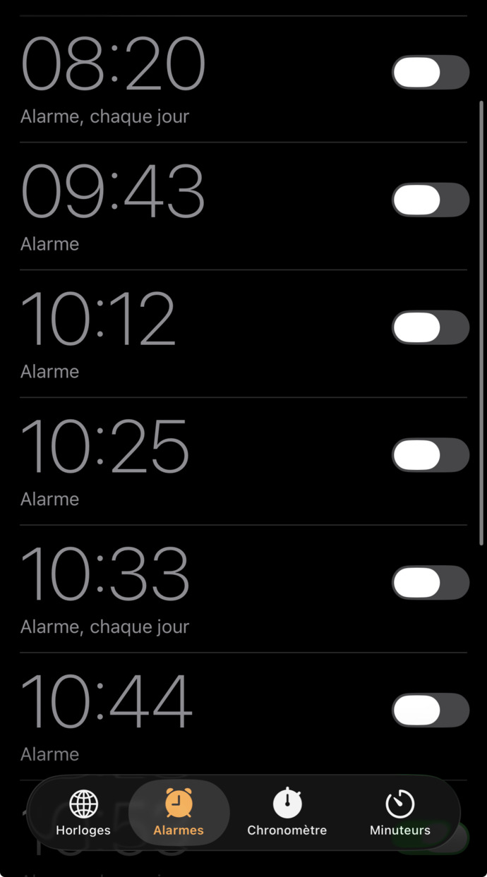 At what time do you have your alarm set too?