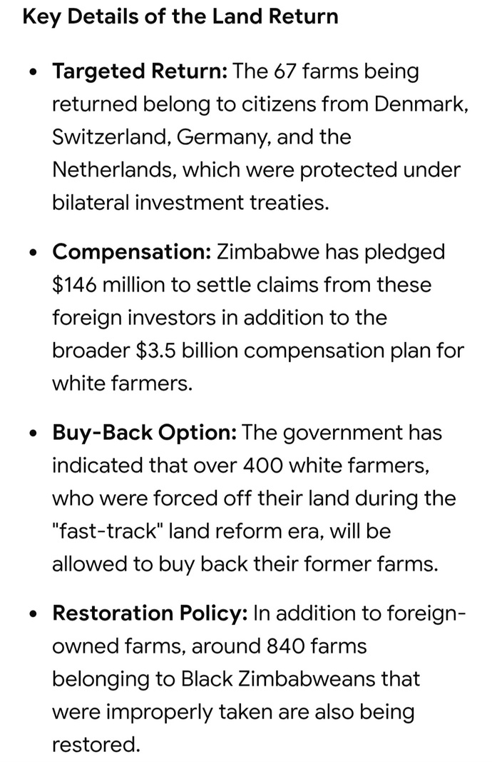 Zimbabwe is planning to give back land to White farmers. Should they take the deal?