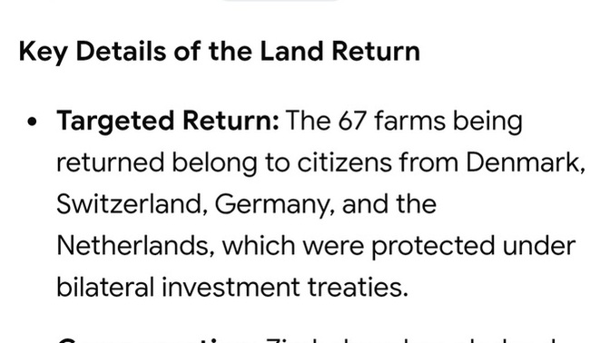 Zimbabwe is planning to give back land to White farmers. Should they take the deal?