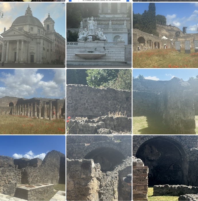 How do these travel photos of Rome and Pompeii look?