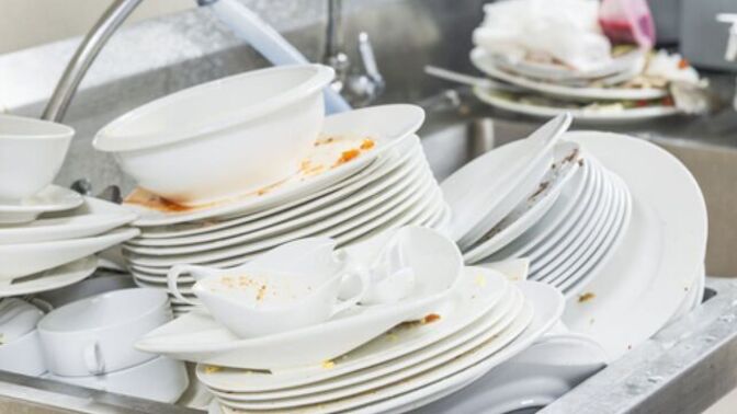 Who does the dishes in your home?