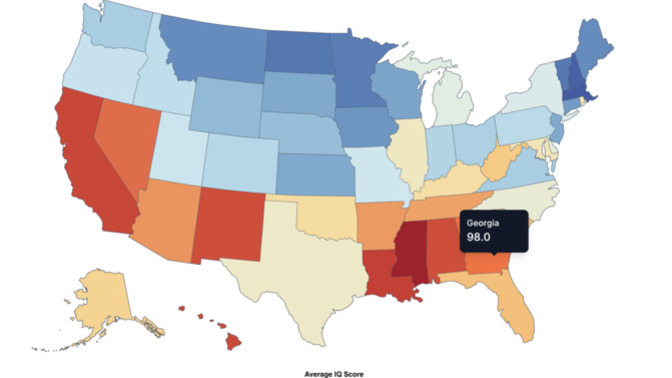 Georgia country vs US state IQ: does racial makeup play a role?