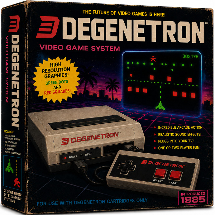 How old were you when you first played Degenetron, and what do you remember?