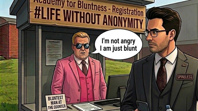 Do you speak completely unfiltered and bluntly in daily life, just like you do on forums like Reddit, Twitter, and GAG?