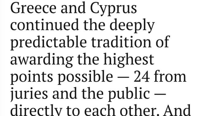 Should eurovision disqualify now, greece and cyprus for inappropriate deals?