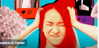 How would you describe why the girl in this pic is making this facial expression?