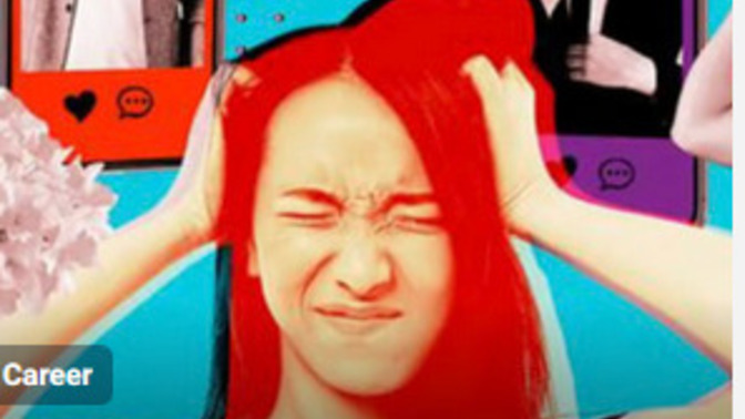 How would you describe why the girl in this pic is making this facial expression?