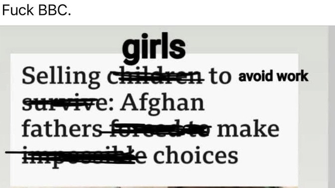 isn't it Sad that Afgan fathers have to sell their underage daughters into marraige to survive?