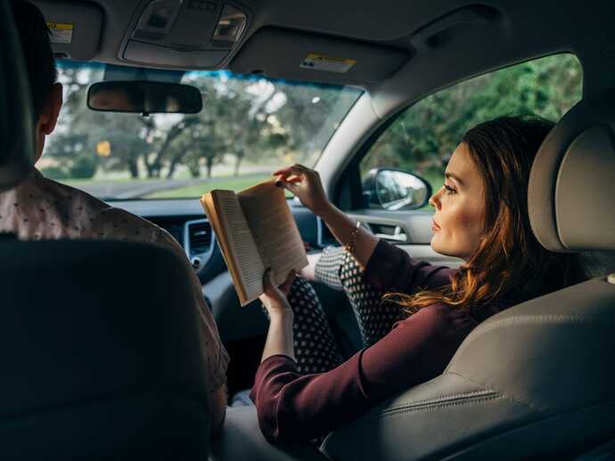 Can you read while riding (not driving) in a car?