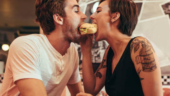 Do you think sharing food between partners is romantic or dangerous?