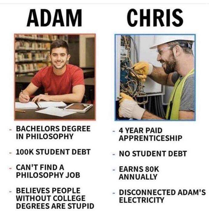 Would you ever work as a plumber?