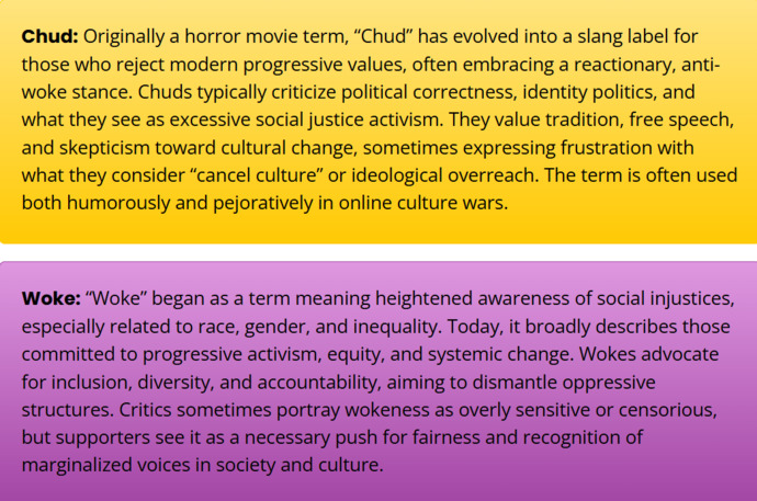 How chud or woke are you based on this political test?