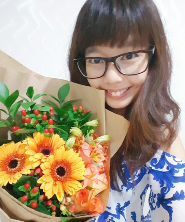 What is the exact male equivalent of receiving flowers?