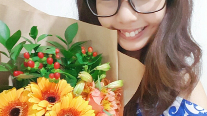 What is the exact male equivalent of receiving flowers?