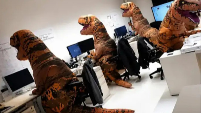 What if we are living in a simulation and a bunch of dinosaurs are in control over us all?