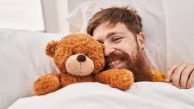 What do you think of grown men who still sleep with a teddy bear?