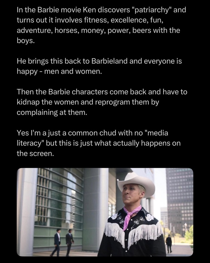 Was the Barbie movie actually an alt-right, anti-woke satire of Ken?