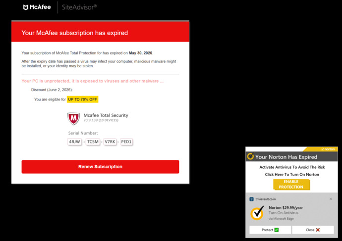 How can I completely stop Norton and McAfee renewal popups?