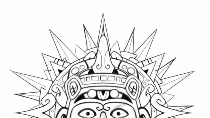 Which Aztec sun design would look best as a back tattoo?