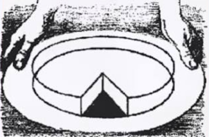 In This Photo Do You See A WHOLE Cake With ONE Slice Missing OR Do You See ONE Slice Of Cake?