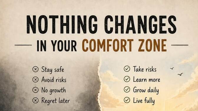 When did you last feel completely out of your comfort zone?
