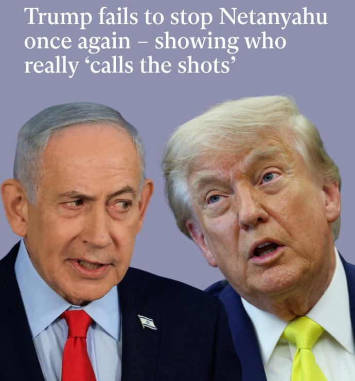 What makes Trump think that Netanyahu will do what he says?