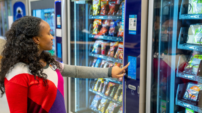 Do you use a credit card to buy stuff out of a vending machine?