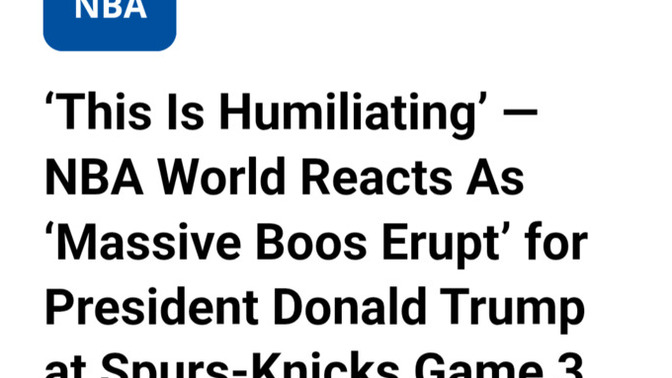 Is anyone surprised by Trump's negative reception in Game 3 of the NBA Finals... in his hometown?