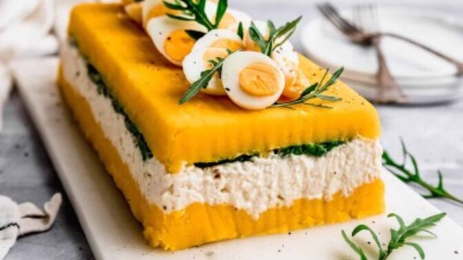 Would you eat Peruvian causa, a cold layered mashed potato dish?