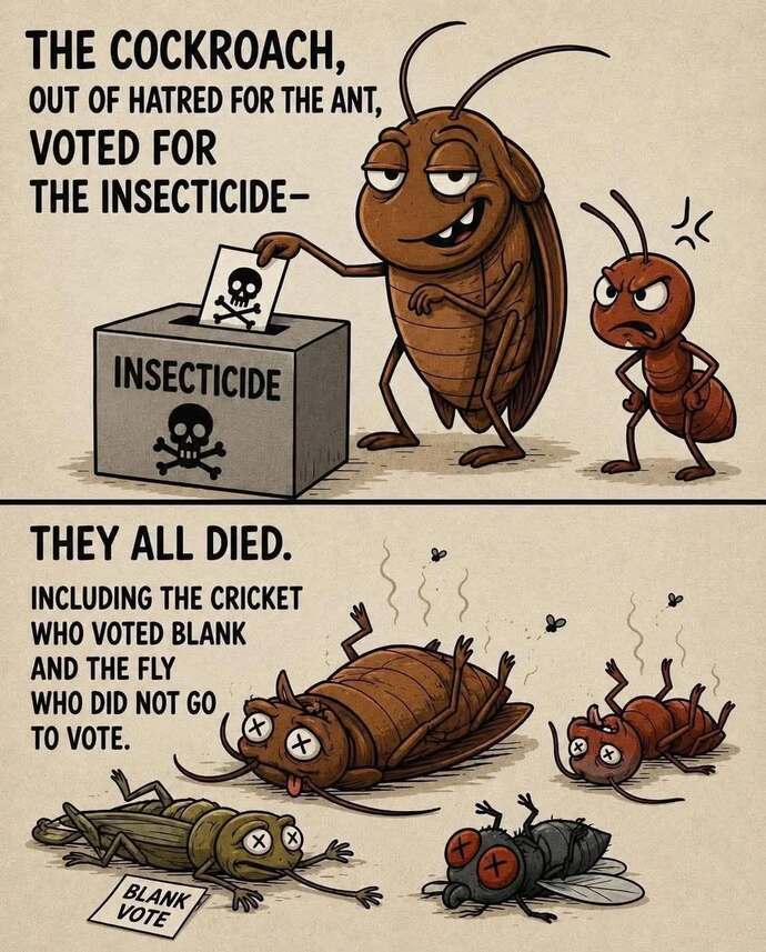 If you were an insect would YOU have voted for insecticide for other bugs?