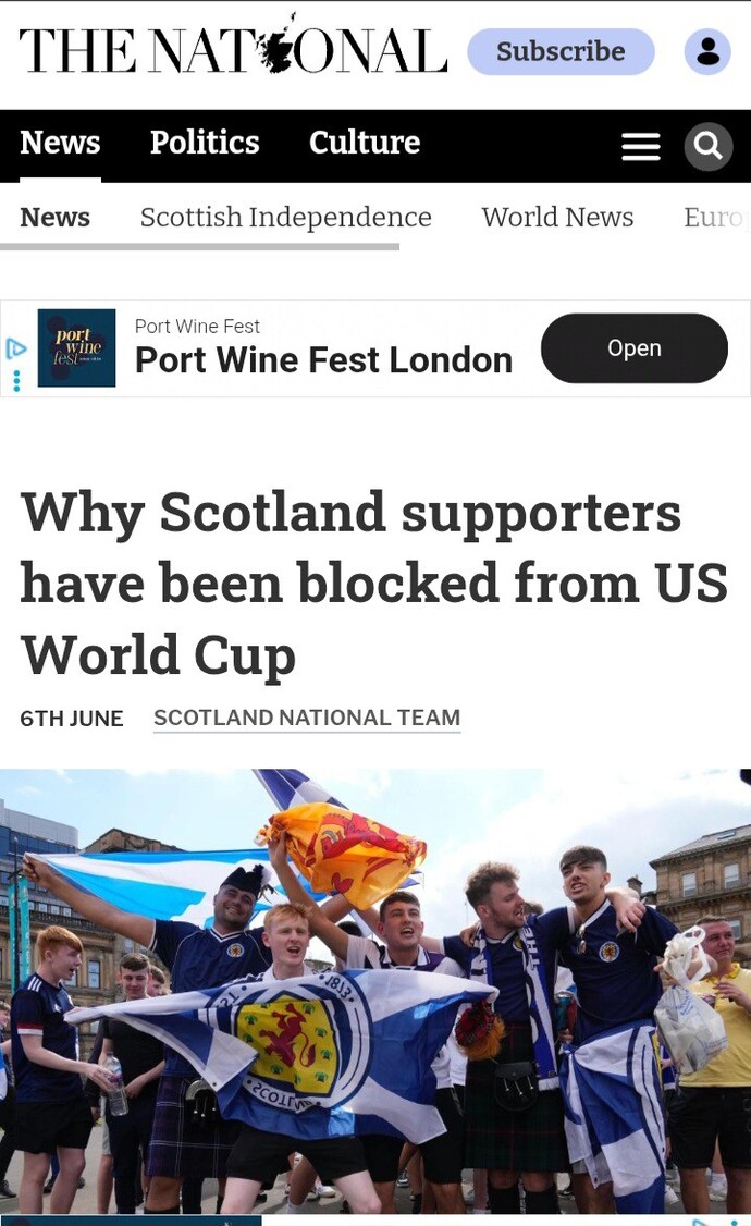Are you banned from the world cup?