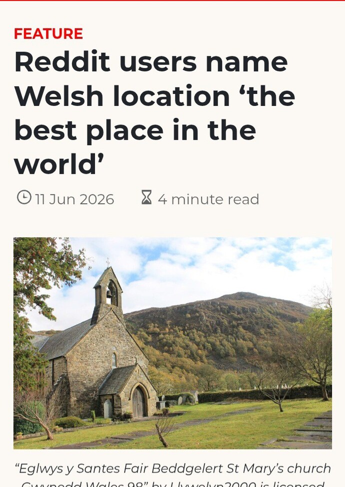 Is Beddgelert the best place on Earth?