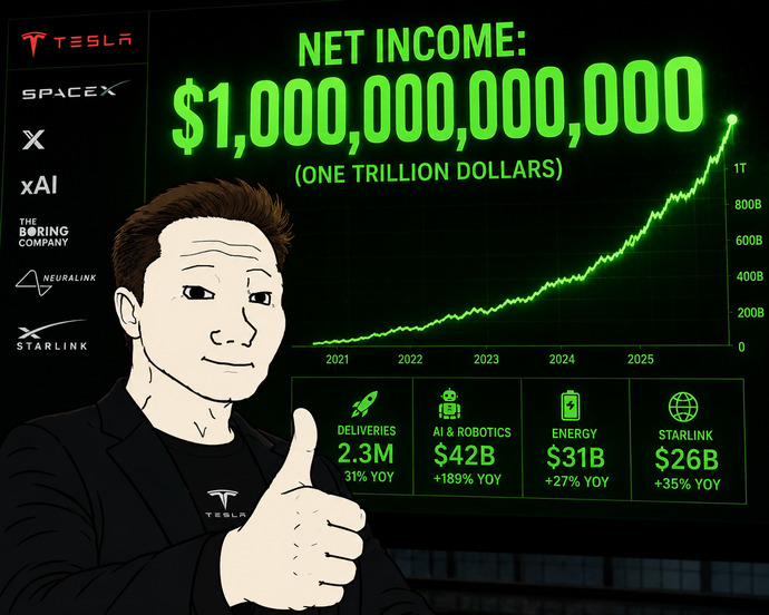 Thoughts on Elon musk becoming the first trillionaire?