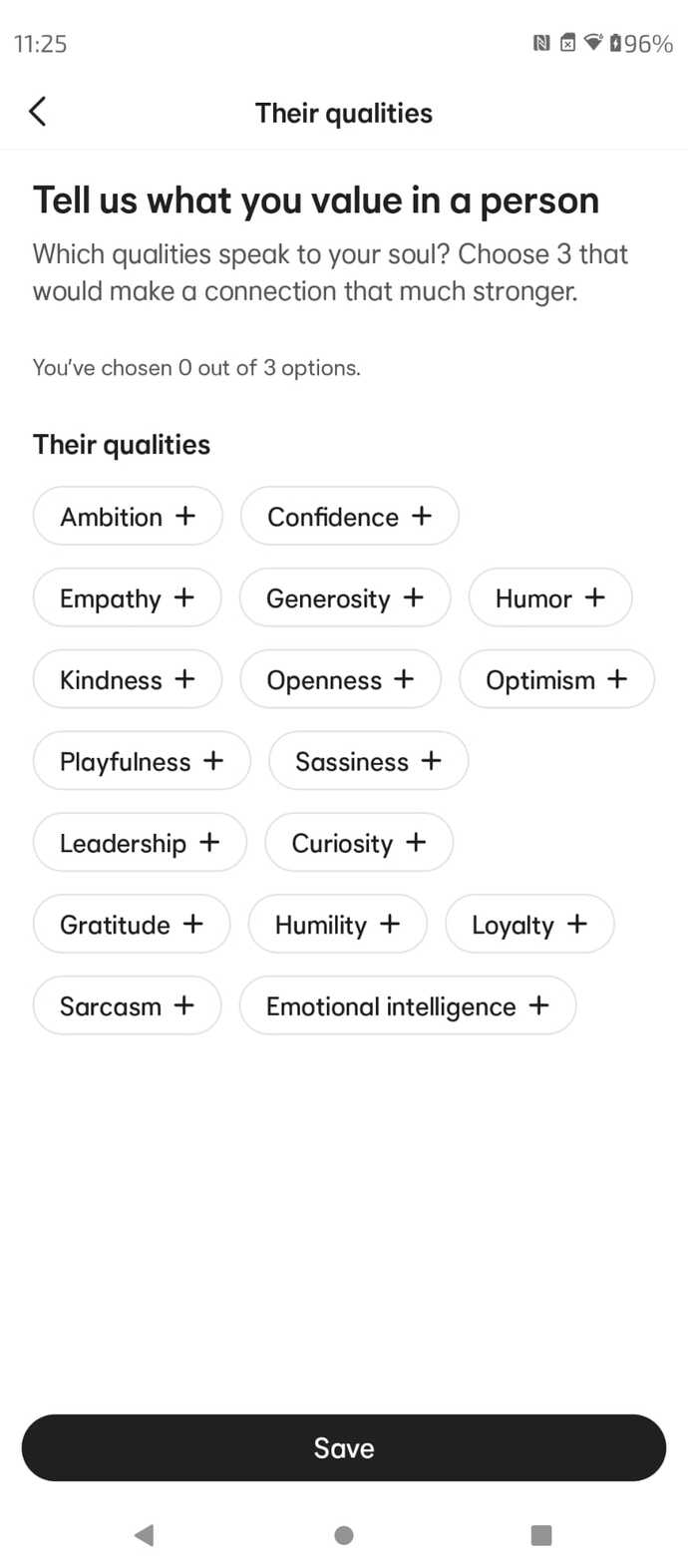 Which of these 3 traits do you value most in a partner?
