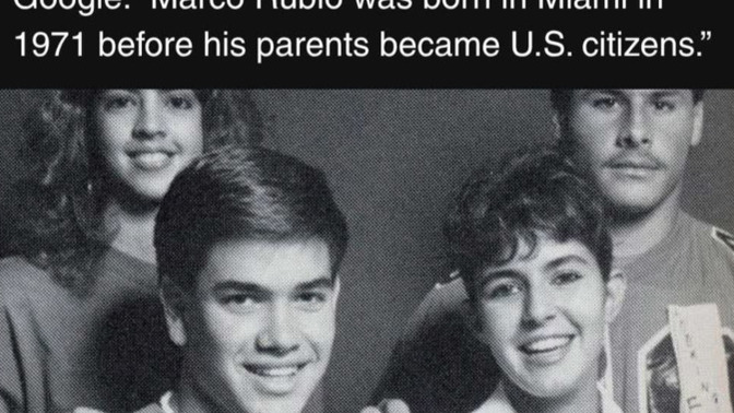 Does Marco Rubio realize that he wouldn't be where he is without birthright citizenship?