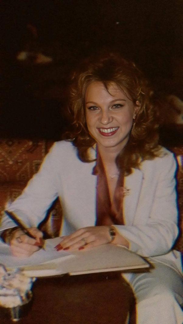 Was classic red nail polish more common in the 1980s or 1990s?
